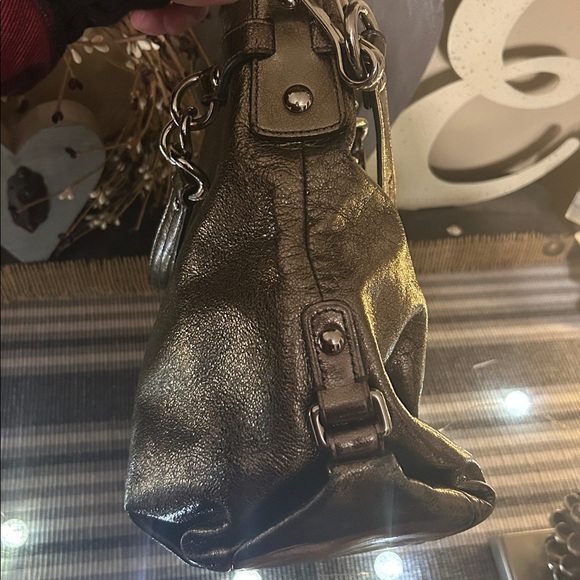 Coach Brooke Shimmering Gold Shoulder Bag - Picture 7 of 13